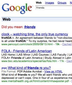 Google search results for frienda - September 21 2005