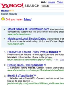 Yahoo search results for frienda - September 21 2005
