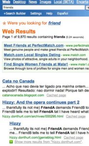 MSN search results for frienda - September 21 2005